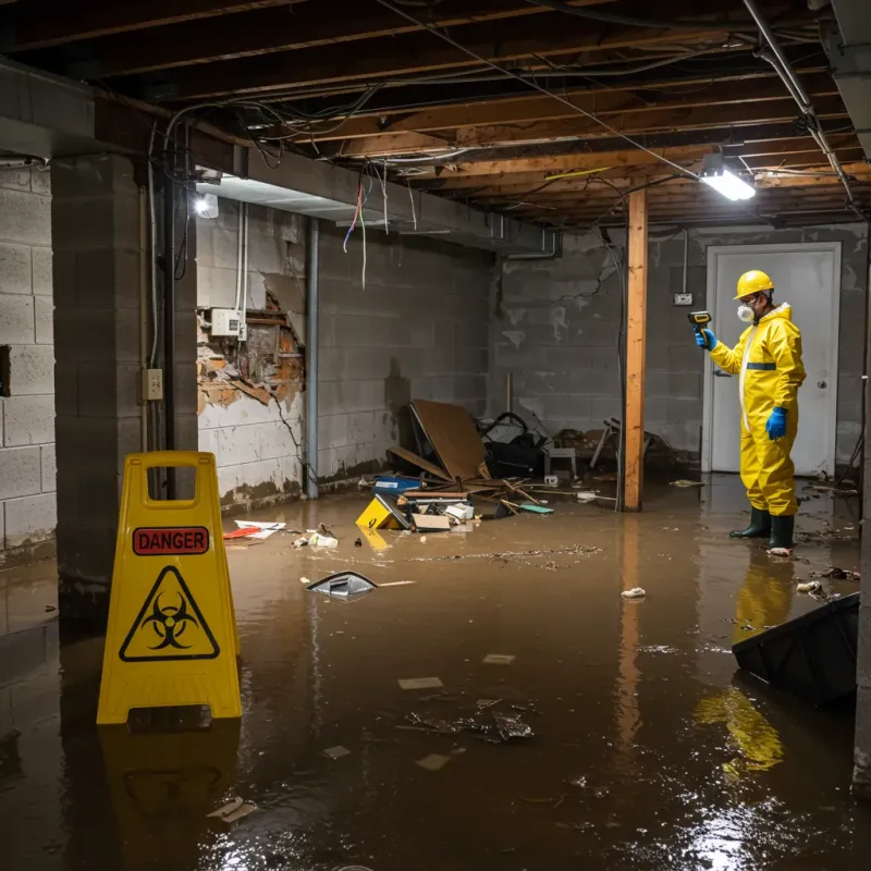 Flooded Basement Electrical Hazard in Bonsall, CA Property